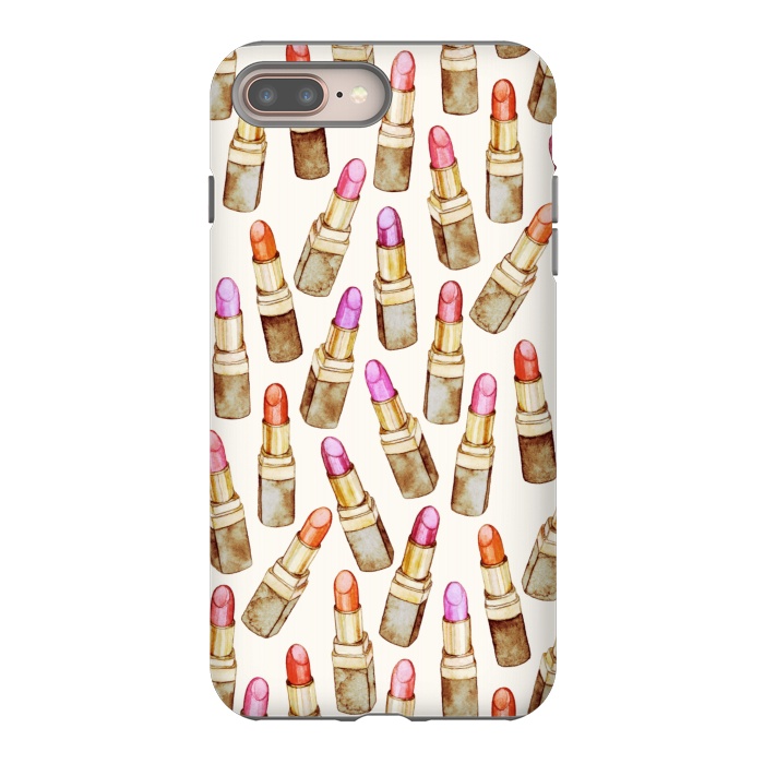 iPhone 7 plus StrongFit Lots of Little Golden Lipsticks by Micklyn Le Feuvre