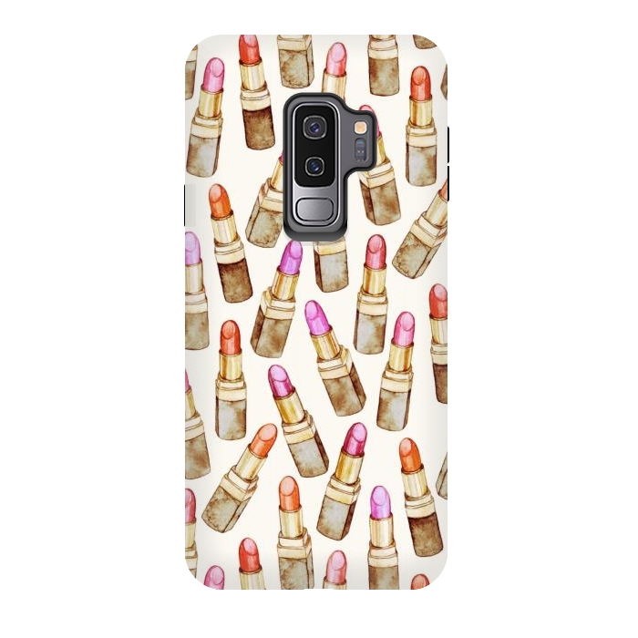 Galaxy S9 plus StrongFit Lots of Little Golden Lipsticks by Micklyn Le Feuvre