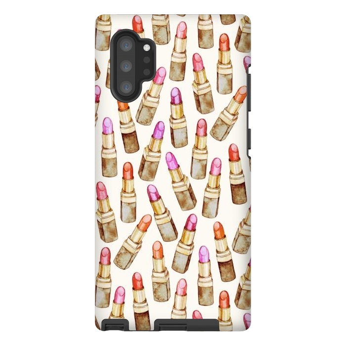 Galaxy Note 10 plus StrongFit Lots of Little Golden Lipsticks by Micklyn Le Feuvre