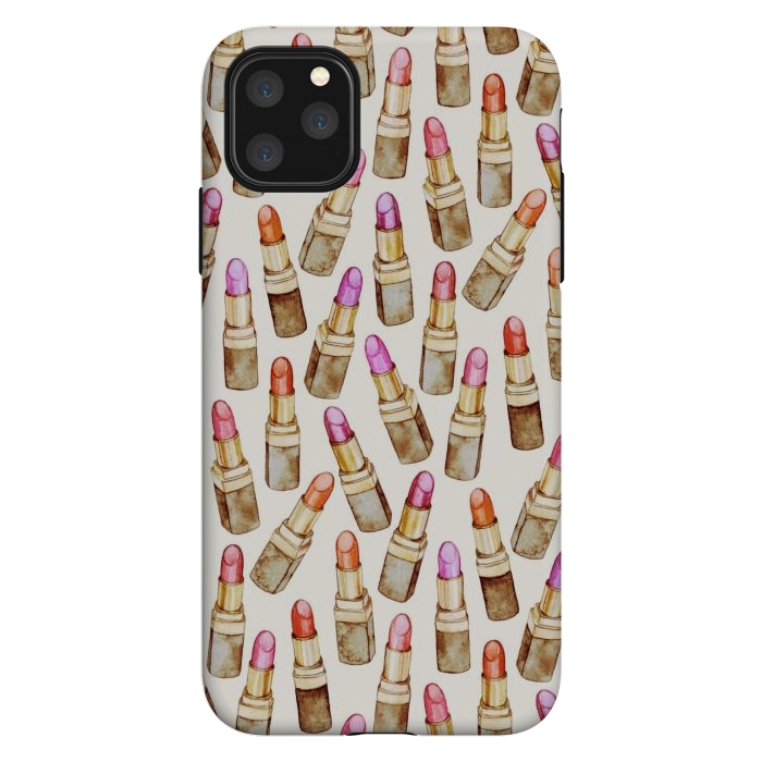 iPhone 11 Pro Max StrongFit Lots of Little Golden Lipsticks by Micklyn Le Feuvre