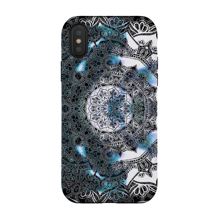 iPhone Xs / X StrongFit Ink tie dye mandala by Oana 