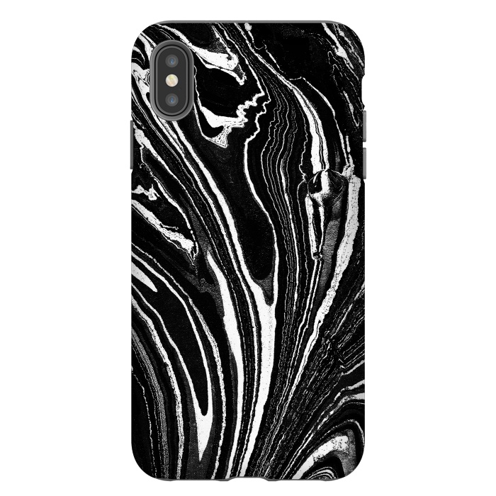 iPhone Xs Max StrongFit Dark minimal marble stripes art by Oana 