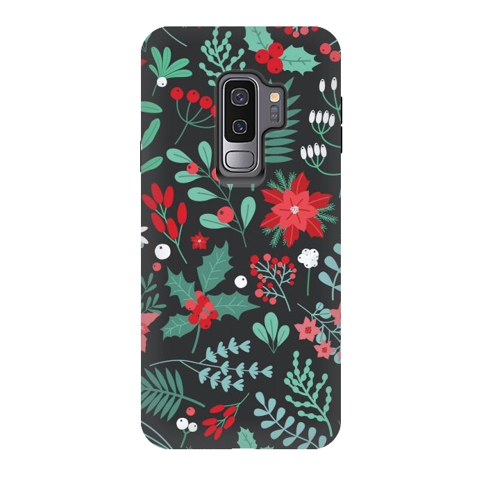 Galaxy S9 plus StrongFit Beautiful Christmas Fully Floral Pattern by ArtsCase