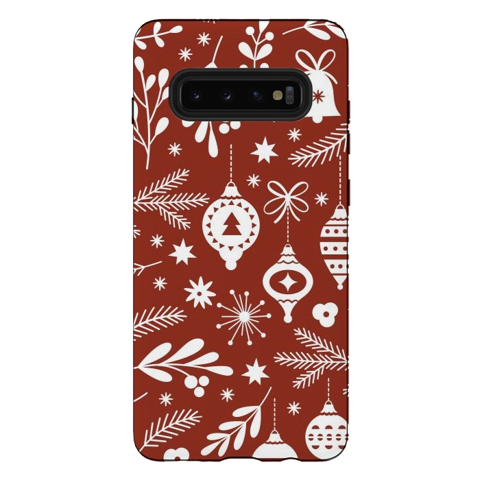 Galaxy S10 plus StrongFit Christmas Pattern II by ArtsCase