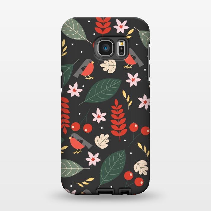Galaxy S7 EDGE StrongFit Cute Bullfinches in Christmas by ArtsCase