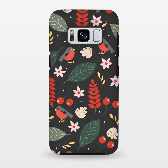 Galaxy S8 plus StrongFit Cute Bullfinches in Christmas by ArtsCase