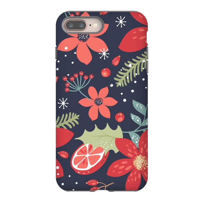 iPhone 7 plus StrongFit Floral Seamless Pattern for Christmas by ArtsCase