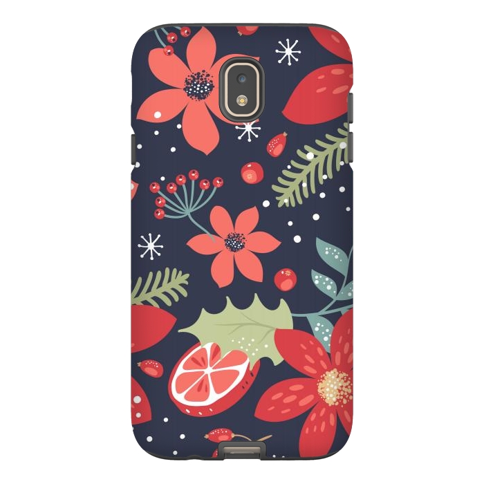 Galaxy J7 StrongFit Floral Seamless Pattern for Christmas by ArtsCase