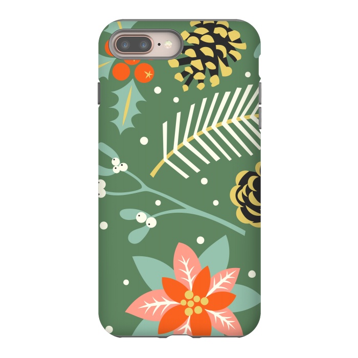 iPhone 7 plus StrongFit Tradicional Pattern in Christmas Mistletoe by ArtsCase