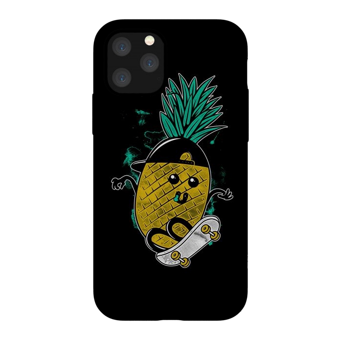 iPhone 11 Pro StrongFit Pineapple Skateboarding by Afif Quilimo