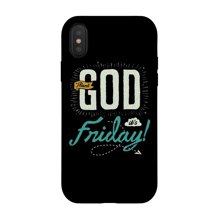 iPhone Xs / X StrongFit Thank GOD it's Friday by Afif Quilimo