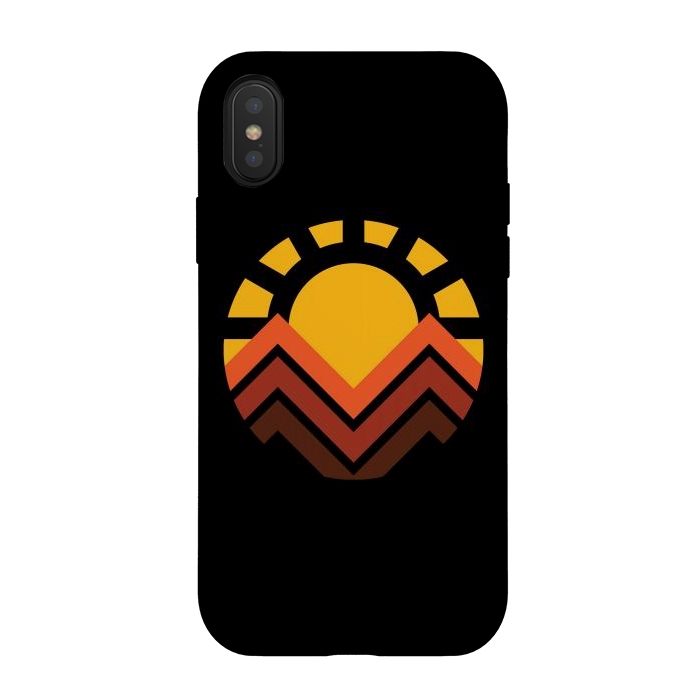 iPhone Xs / X StrongFit Sunset mountain by Afif Quilimo