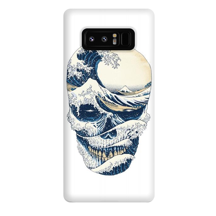 Galaxy Note 8 StrongFit The Great Wave off Skull by Afif Quilimo