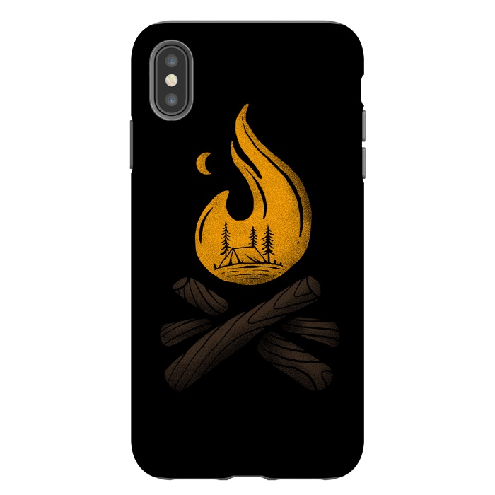 iPhone Xs Max StrongFit Camp & Bonfire by Afif Quilimo