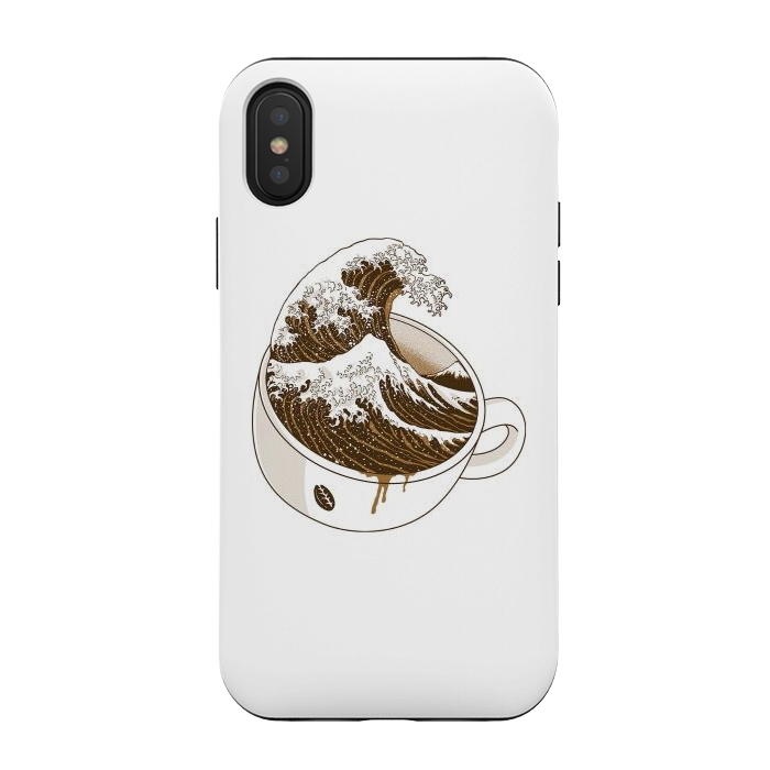 iPhone Xs / X StrongFit The Great Wave off Coffee by Afif Quilimo