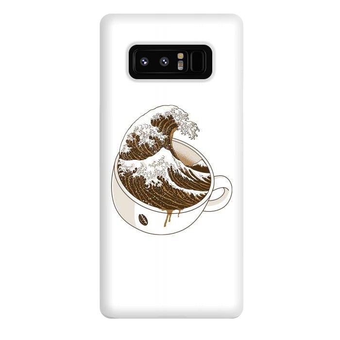 Galaxy Note 8 StrongFit The Great Wave off Coffee by Afif Quilimo