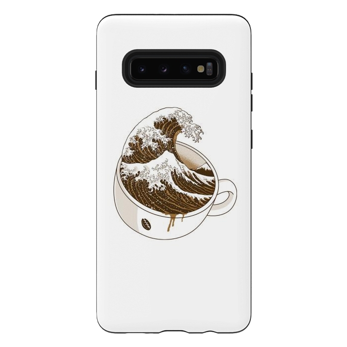 Galaxy S10 plus StrongFit The Great Wave off Coffee by Afif Quilimo