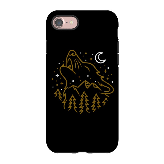 iPhone 7 StrongFit Wolf Howling by Afif Quilimo
