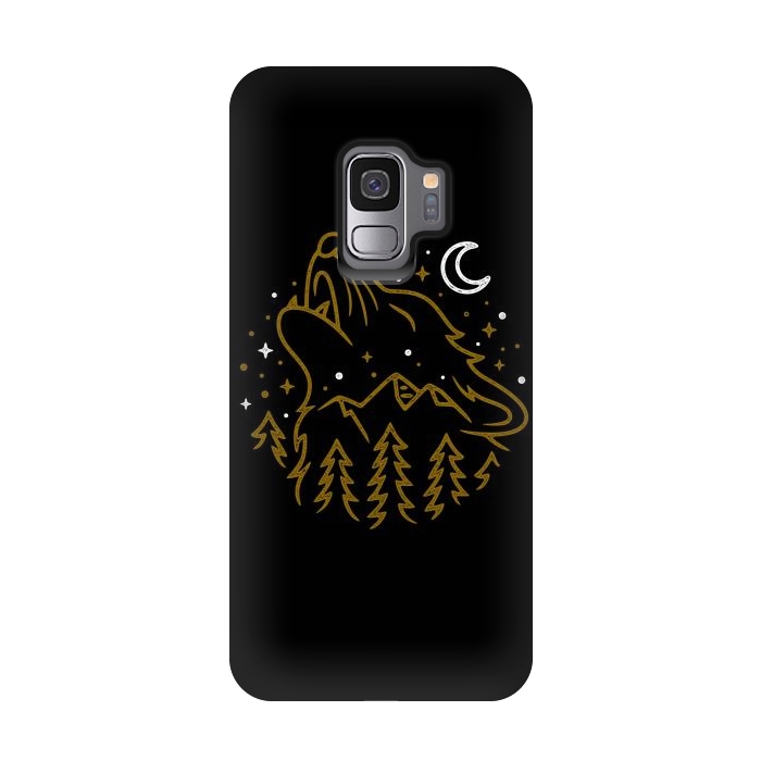 Galaxy S9 StrongFit Wolf Howling by Afif Quilimo