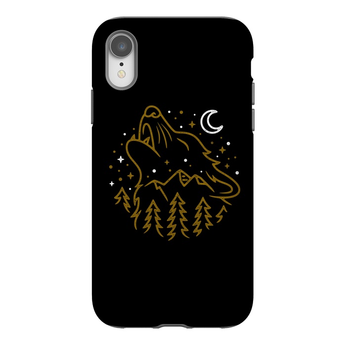 iPhone Xr StrongFit Wolf Howling by Afif Quilimo