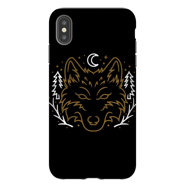iPhone Xs Max StrongFit Wolf Bench by Afif Quilimo