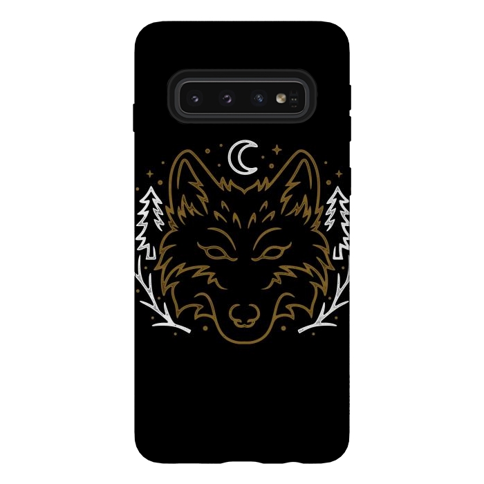 Galaxy S10 StrongFit Wolf Bench by Afif Quilimo