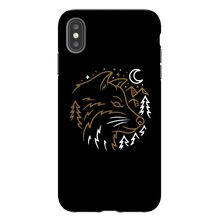 iPhone Xs Max StrongFit Wolf Wild by Afif Quilimo