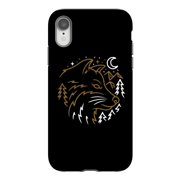 iPhone Xr StrongFit Wolf Wild by Afif Quilimo