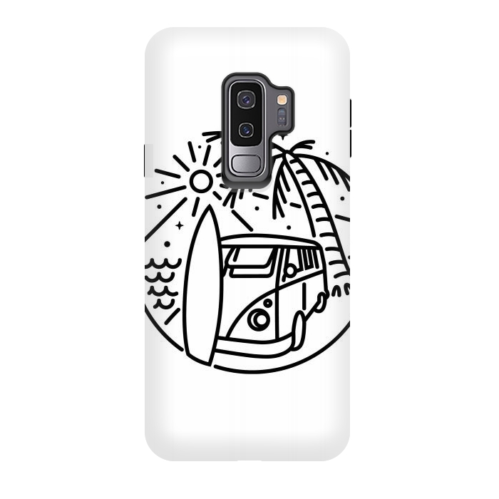 Galaxy S9 plus StrongFit Van, Surf, and Beach by Afif Quilimo