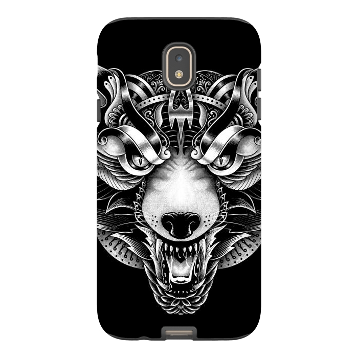 Galaxy J7 StrongFit Angry Wolf Ornate by Afif Quilimo