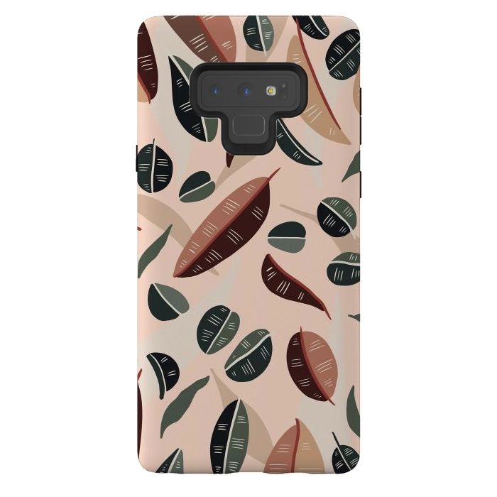 Galaxy Note 9 StrongFit Botanical leaves fall by Mmartabc