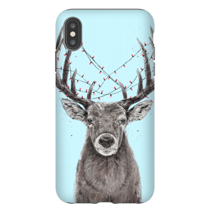 iPhone Xs Max StrongFit Xmas deer by Balazs Solti