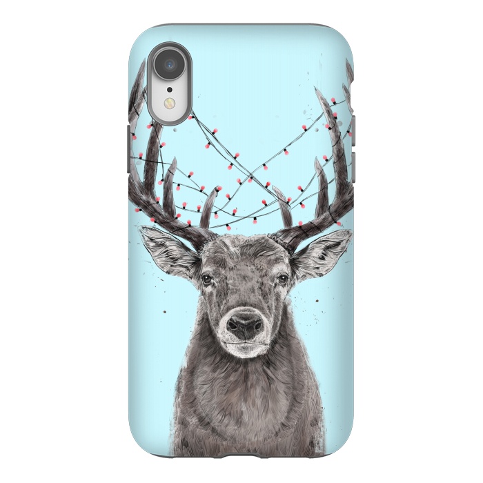 iPhone Xr StrongFit Xmas deer by Balazs Solti
