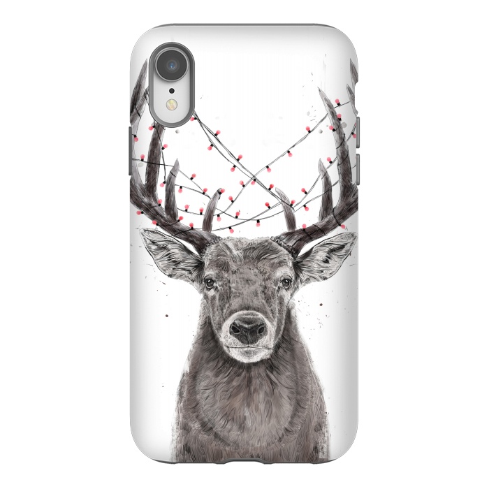 iPhone Xr StrongFit Xmas deer II by Balazs Solti
