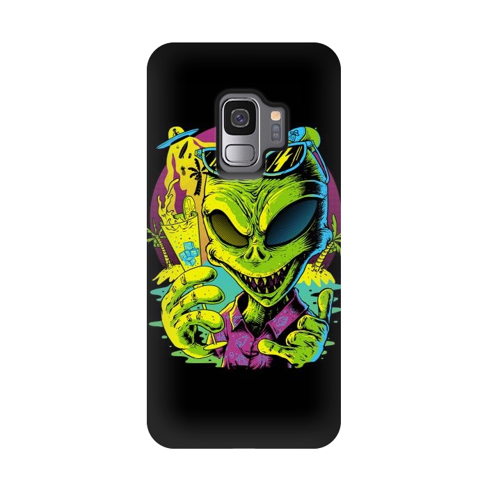 Galaxy S9 StrongFit Alien Summer Vibes (Dark) by Afif Quilimo