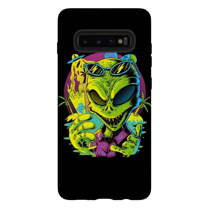 Galaxy S10 plus StrongFit Alien Summer Vibes (Dark) by Afif Quilimo