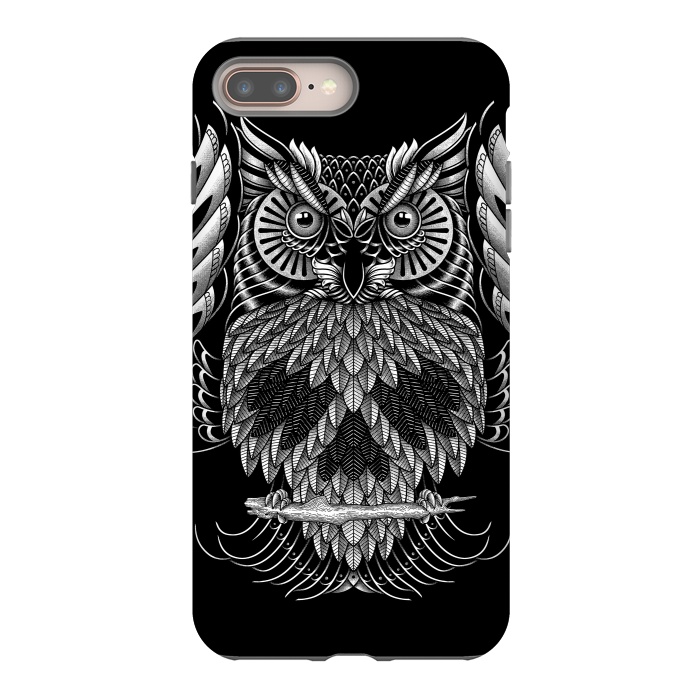 iPhone 7 plus StrongFit Owl Skull Ornate (Dark) by Afif Quilimo