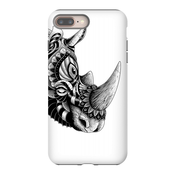 iPhone 7 plus StrongFit Rhino Ornate(White) by Afif Quilimo