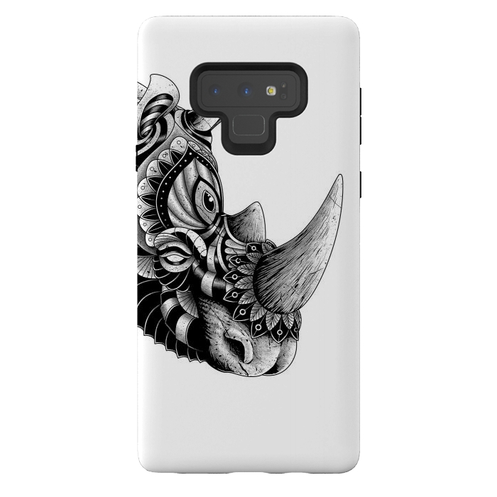 Galaxy Note 9 StrongFit Rhino Ornate(White) by Afif Quilimo