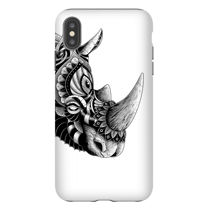 iPhone Xs Max StrongFit Rhino Ornate(White) by Afif Quilimo