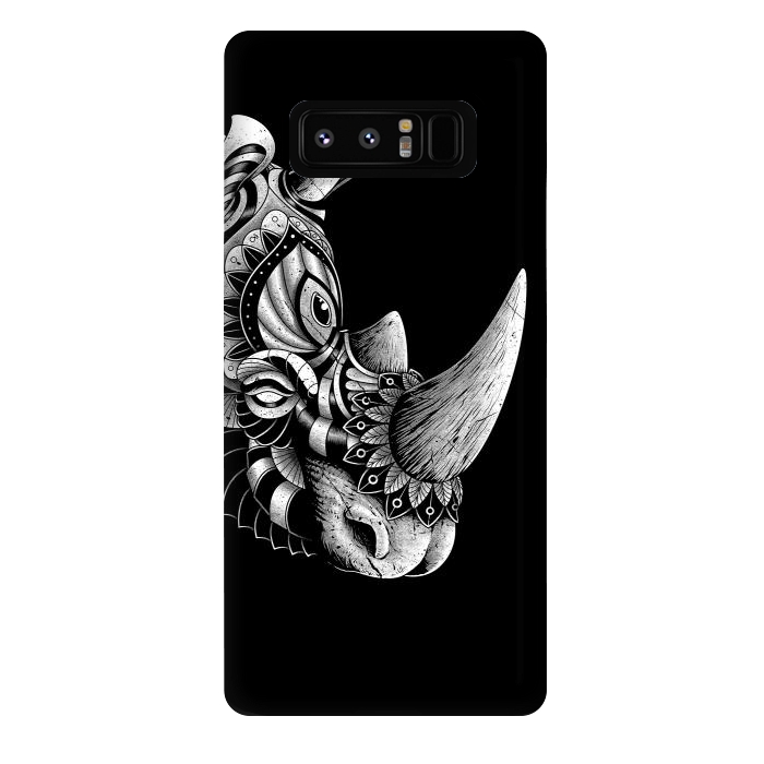 Galaxy Note 8 StrongFit Rhino Ornate (Black) by Afif Quilimo