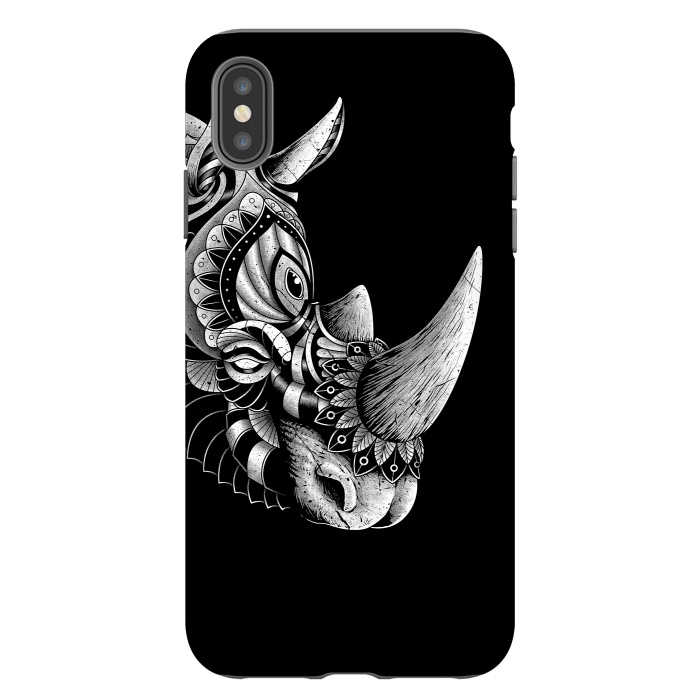 iPhone Xs Max StrongFit Rhino Ornate (Black) by Afif Quilimo