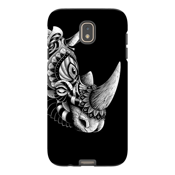 Galaxy J7 StrongFit Rhino Ornate (Black) by Afif Quilimo