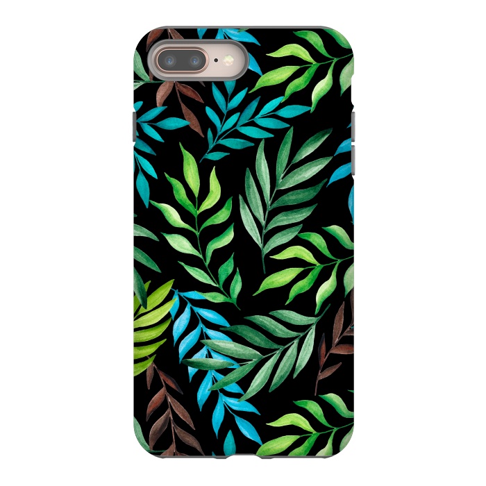 iPhone 7 plus StrongFit Tropical leaves by Julia Badeeva