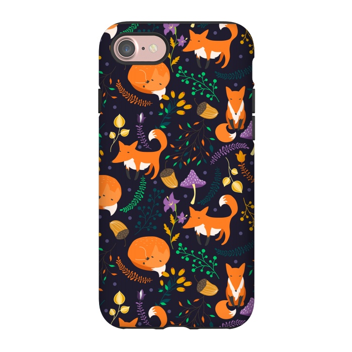 iPhone 7 StrongFit Cute foxes by Julia Badeeva
