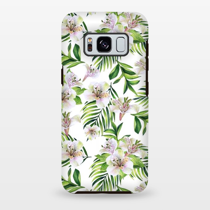 Galaxy S8 plus StrongFit White flowers by Julia Badeeva