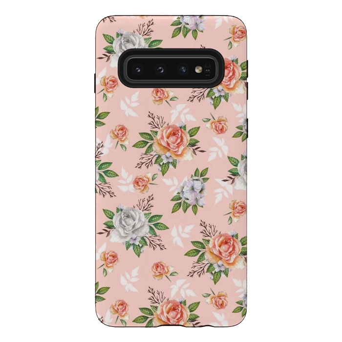 Galaxy S10 StrongFit Vintage roses by Julia Badeeva