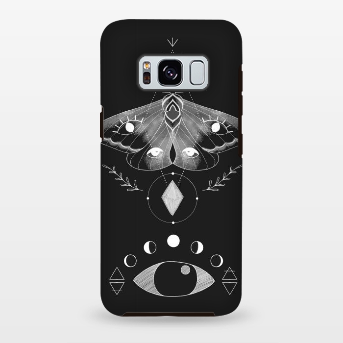 Galaxy S8 plus StrongFit Metaphys Moth by Melissa Lee
