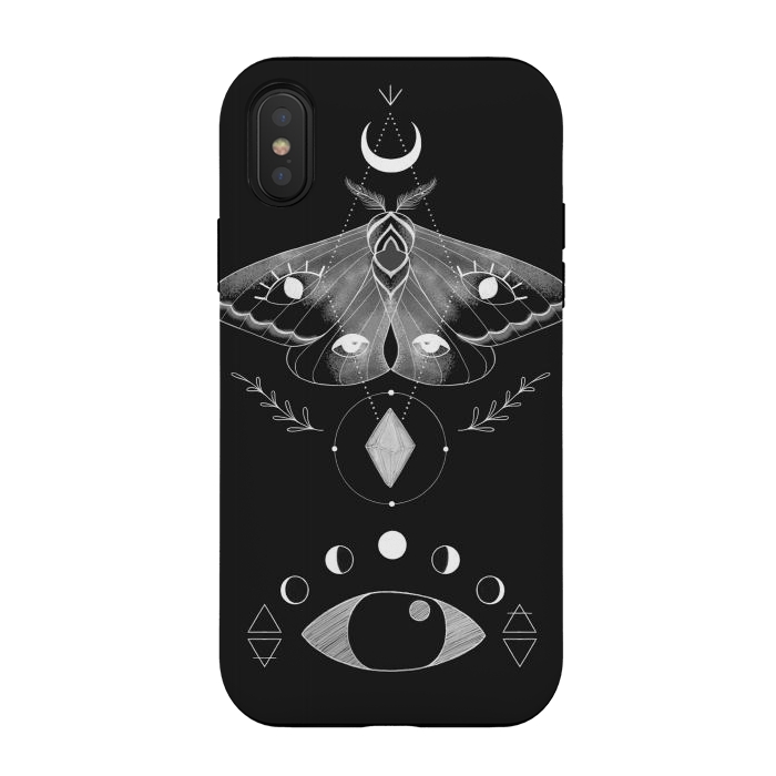 iPhone Xs / X StrongFit Metaphys Moth by Melissa Lee