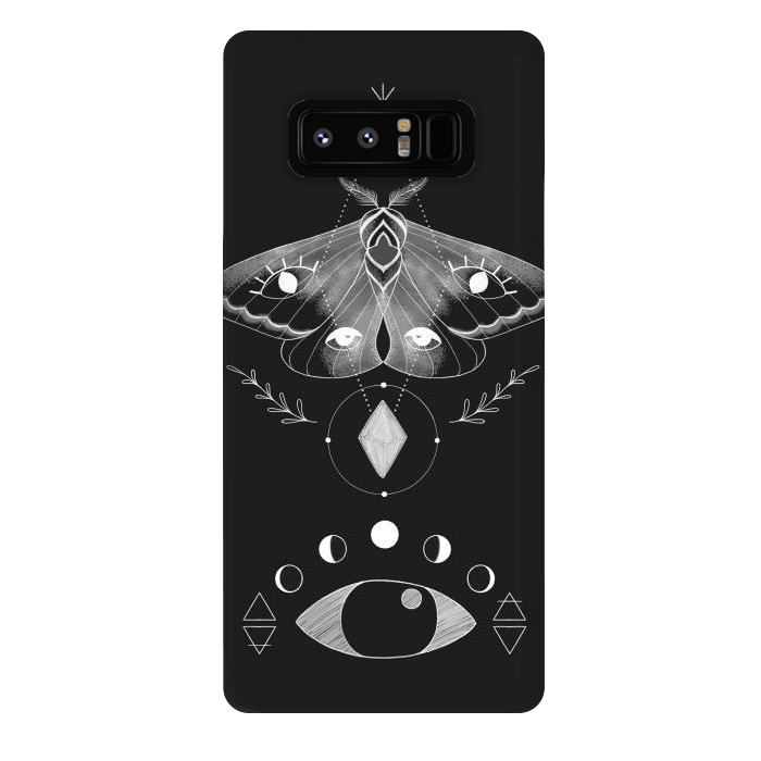 Galaxy Note 8 StrongFit Metaphys Moth by Melissa Lee